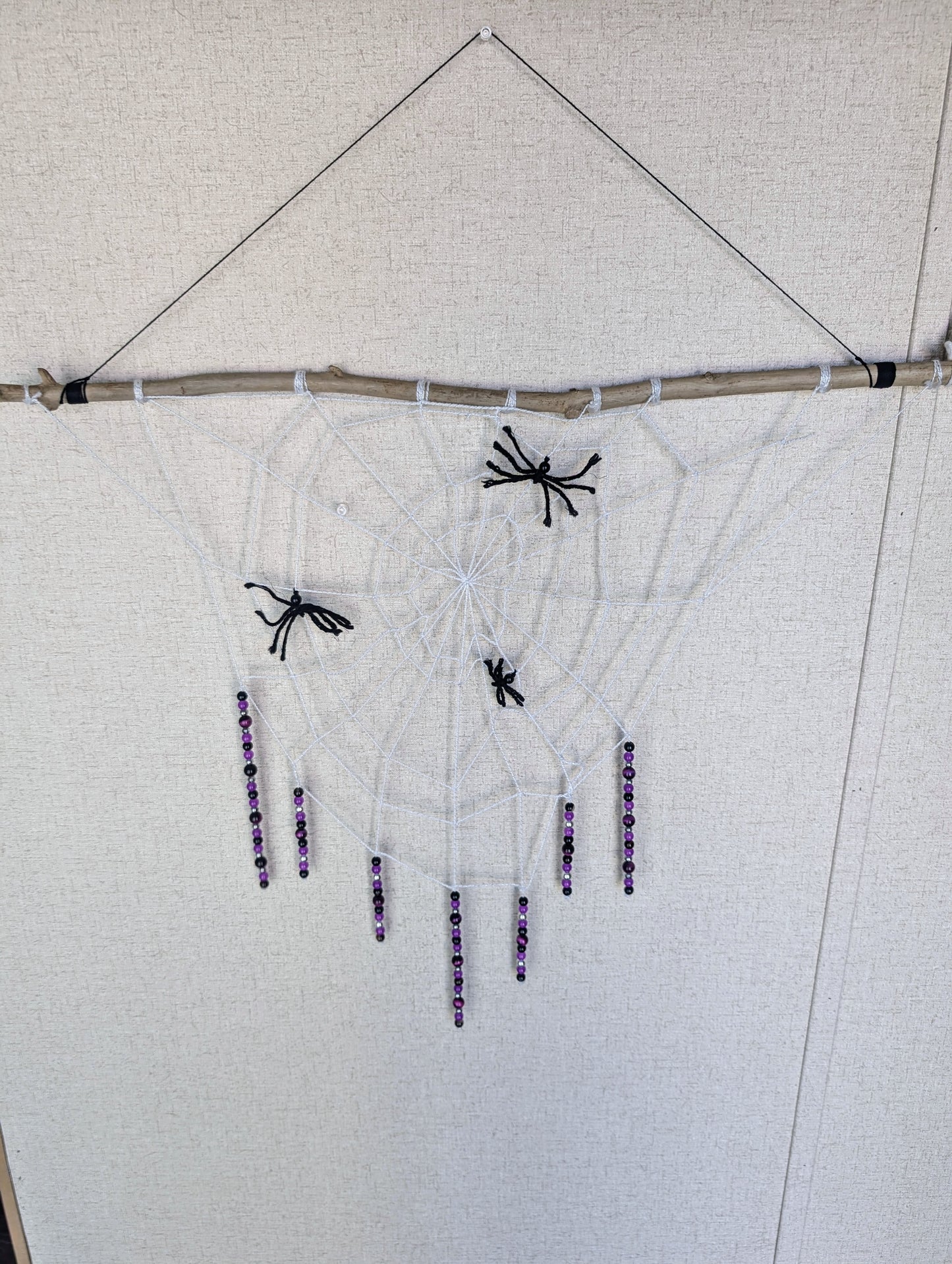 Spider Web Custom Yarn Wall Hanging 28" W 22" L