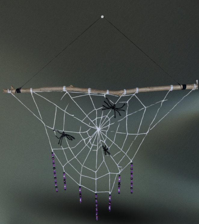 Spider Web Custom Yarn Wall Hanging 28" W 22" L