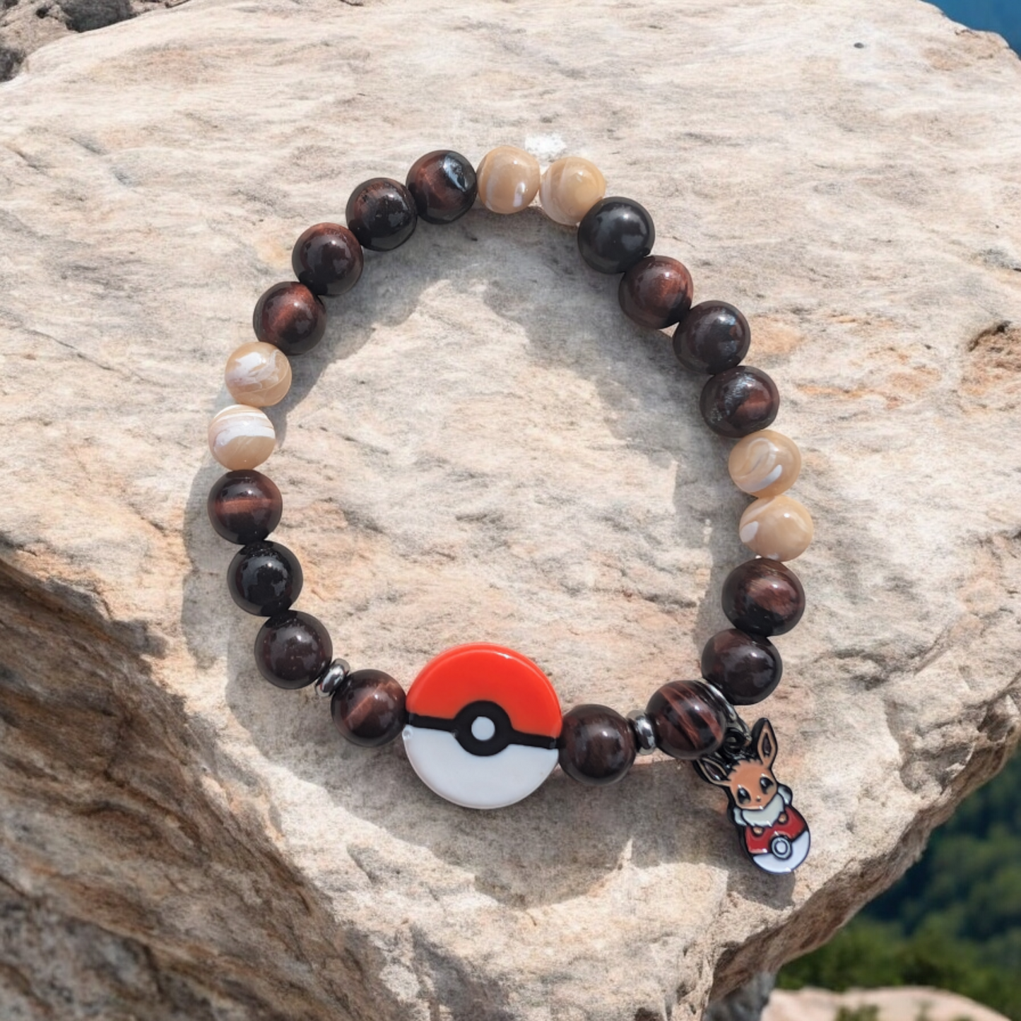 Poke-Mon Inspired Stone Bracelet (8mm)