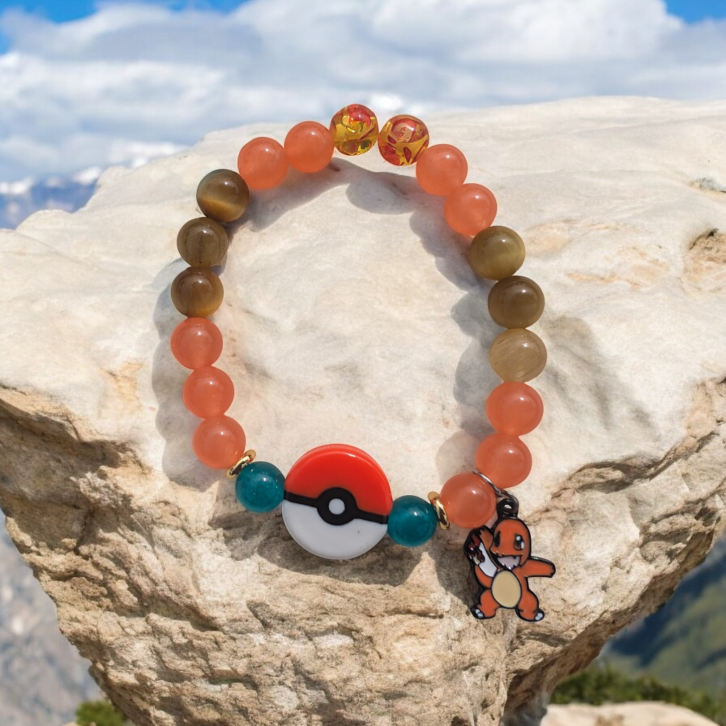 Poke-Mon Inspired Stone Bracelet (8mm)