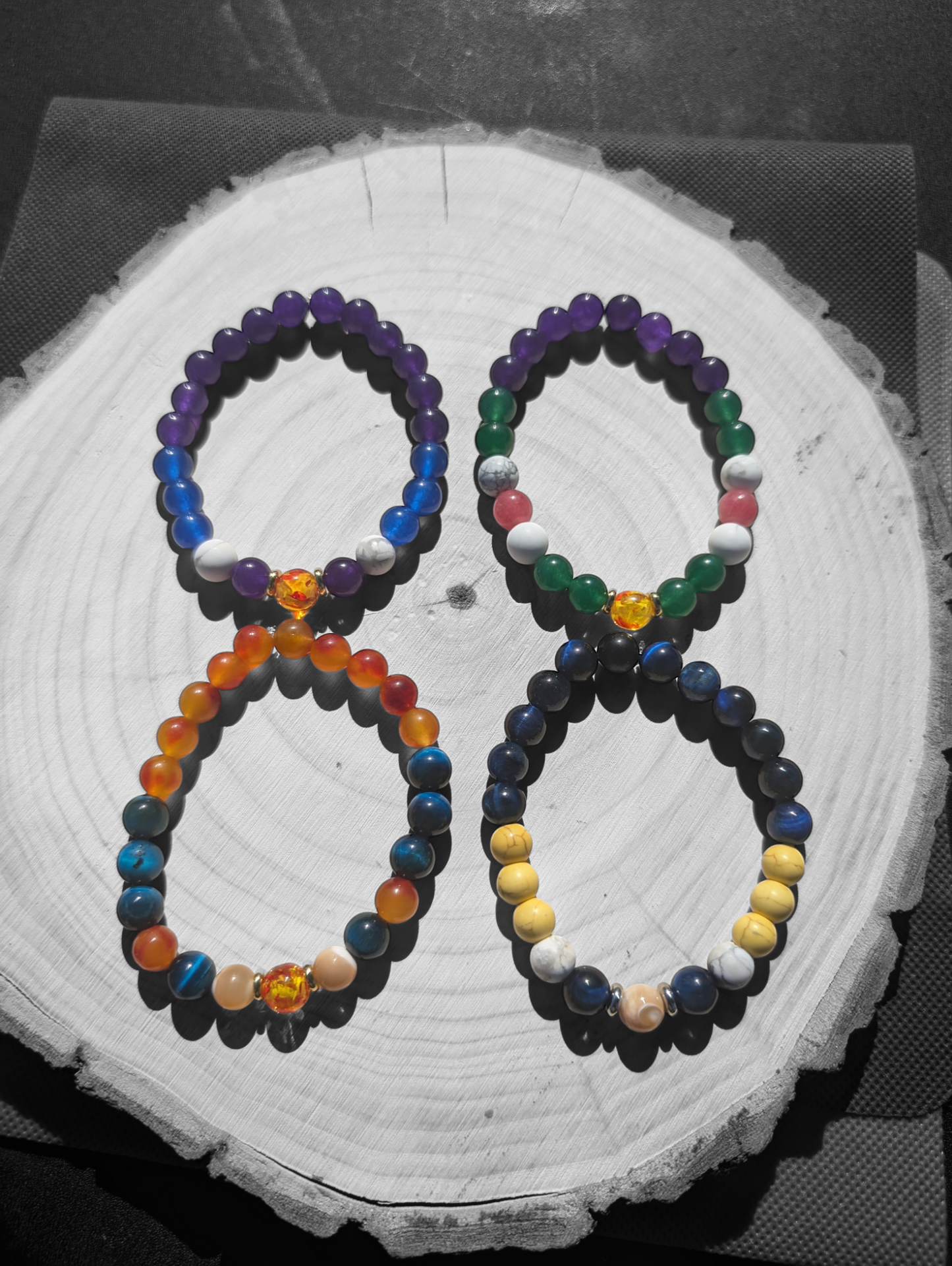 Anime Heros Anime Inspired Theme Stone Bracelets (8mm)