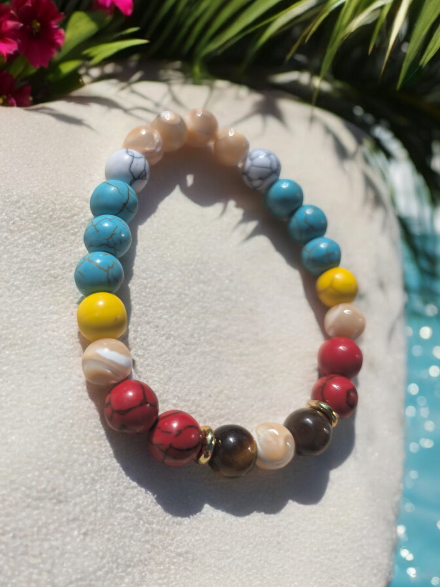 One Piece Inspired Stone Bracelet (8mm)