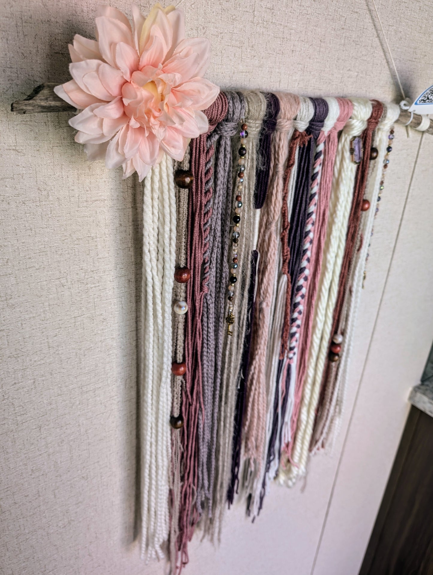 Boho Sheek Yarn Wall Hanging 23.5" W 29.5" L