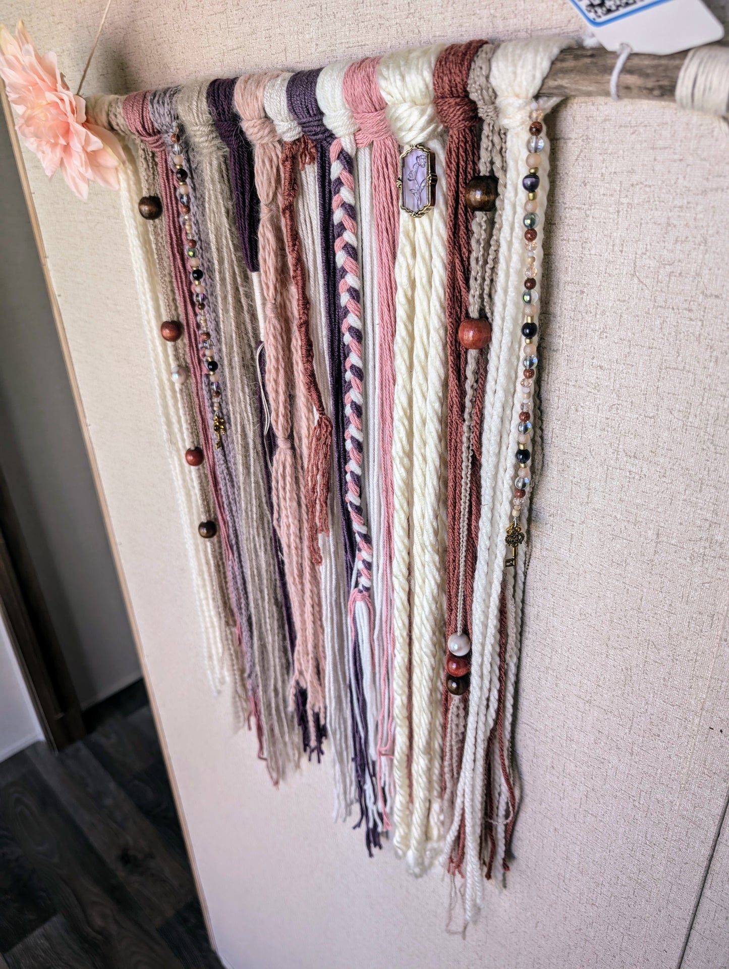 Boho Sheek Yarn Wall Hanging 23.5" W 29.5" L