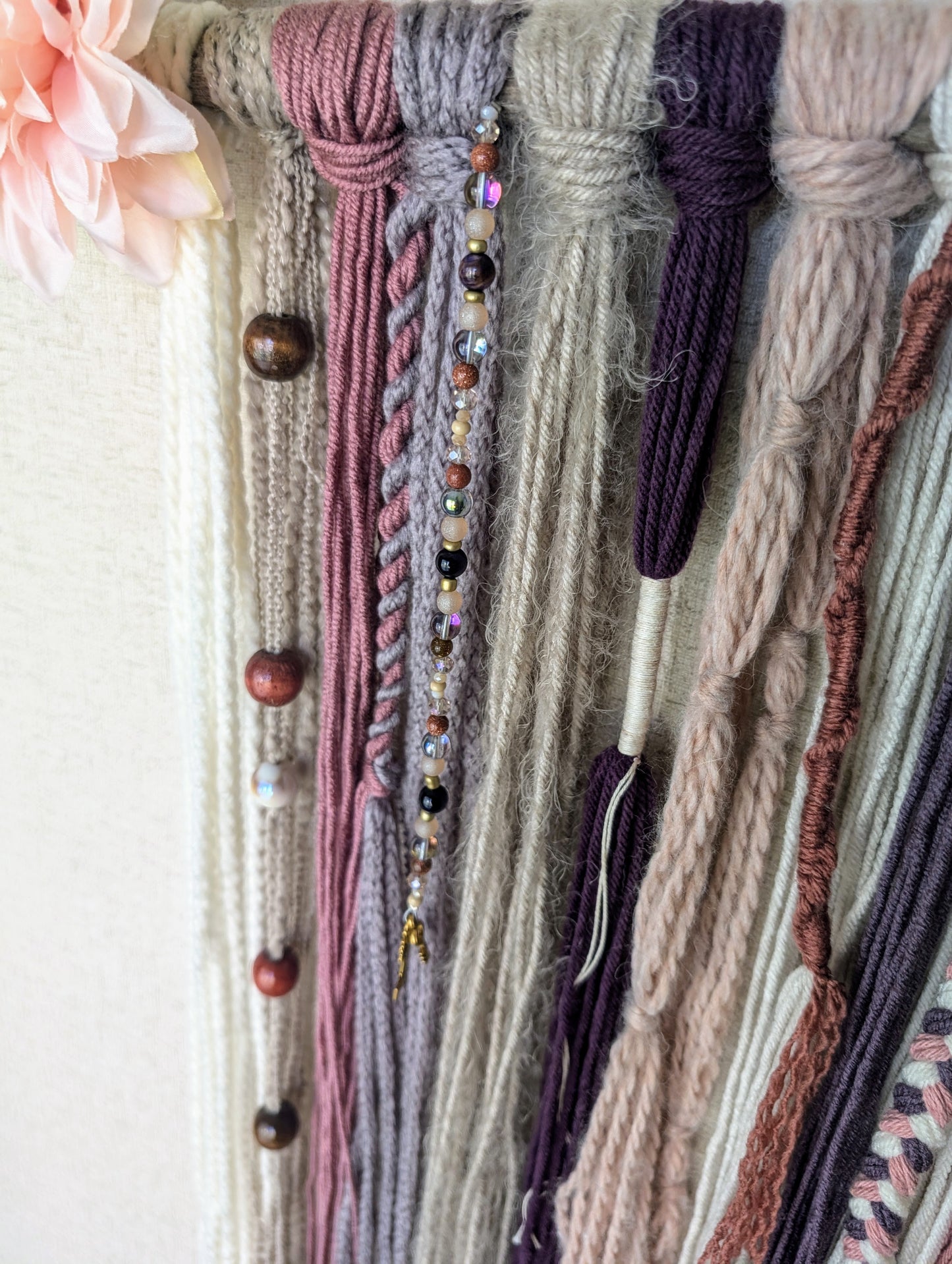 Boho Sheek Yarn Wall Hanging 23.5" W 29.5" L