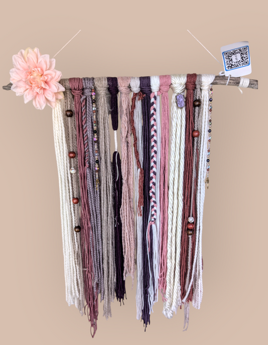 Boho Sheek Yarn Wall Hanging 23.5" W 29.5" L