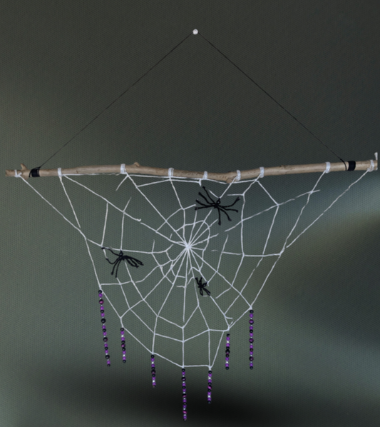 Spider Web Custom Yarn Wall Hanging 28" W 22" L