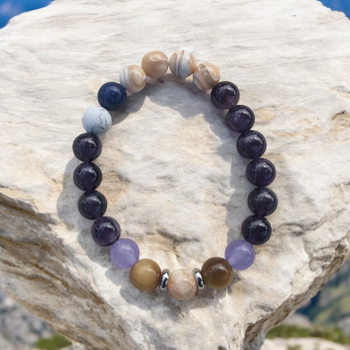 N Anime Inspired Theme Stone Bracelets (8mm)