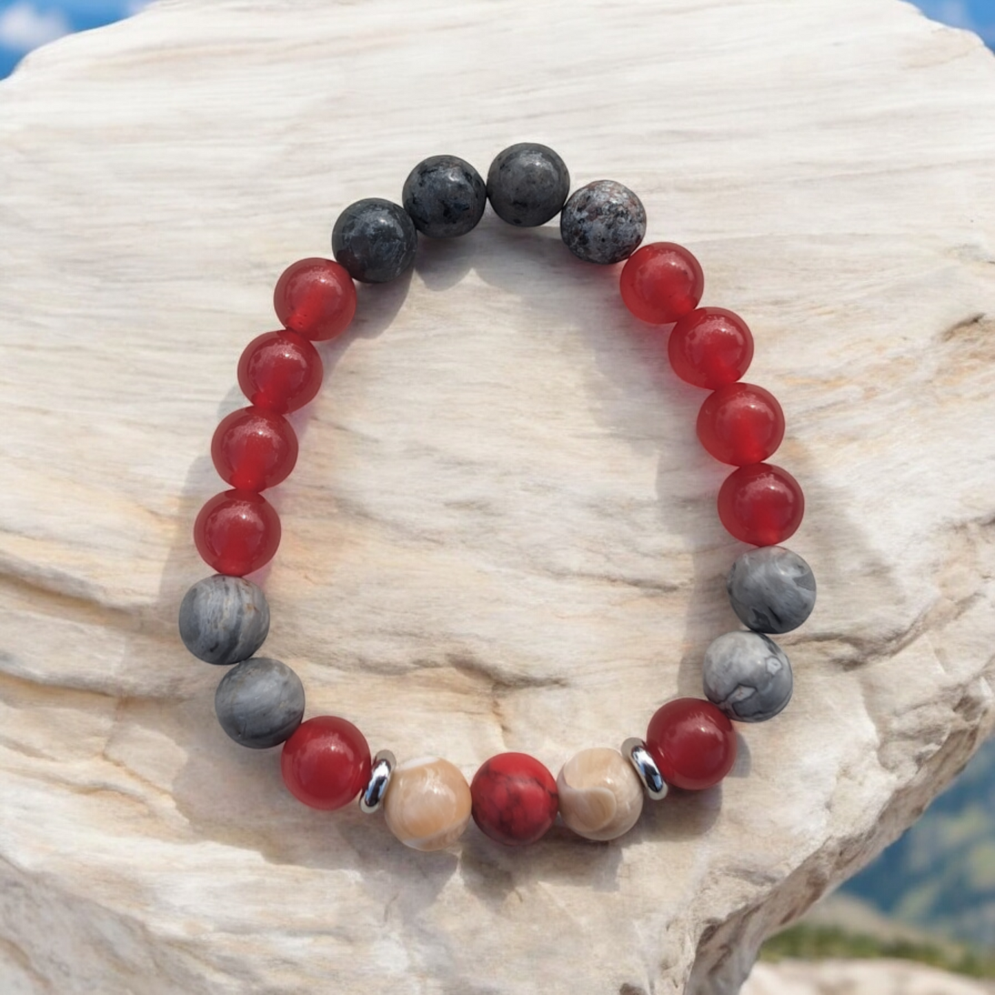 N Anime Inspired Theme Stone Bracelets (8mm)