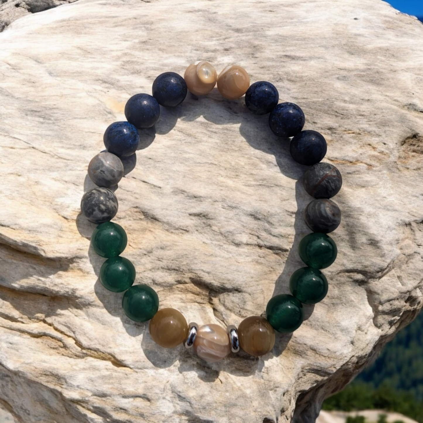 N Anime Inspired Theme Stone Bracelets (8mm)