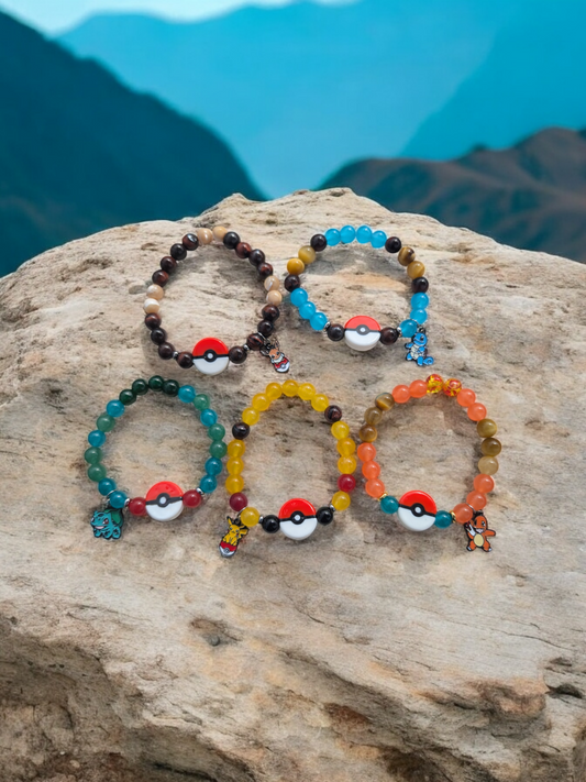 Poke-Mon Inspired Stone Bracelet (8mm)