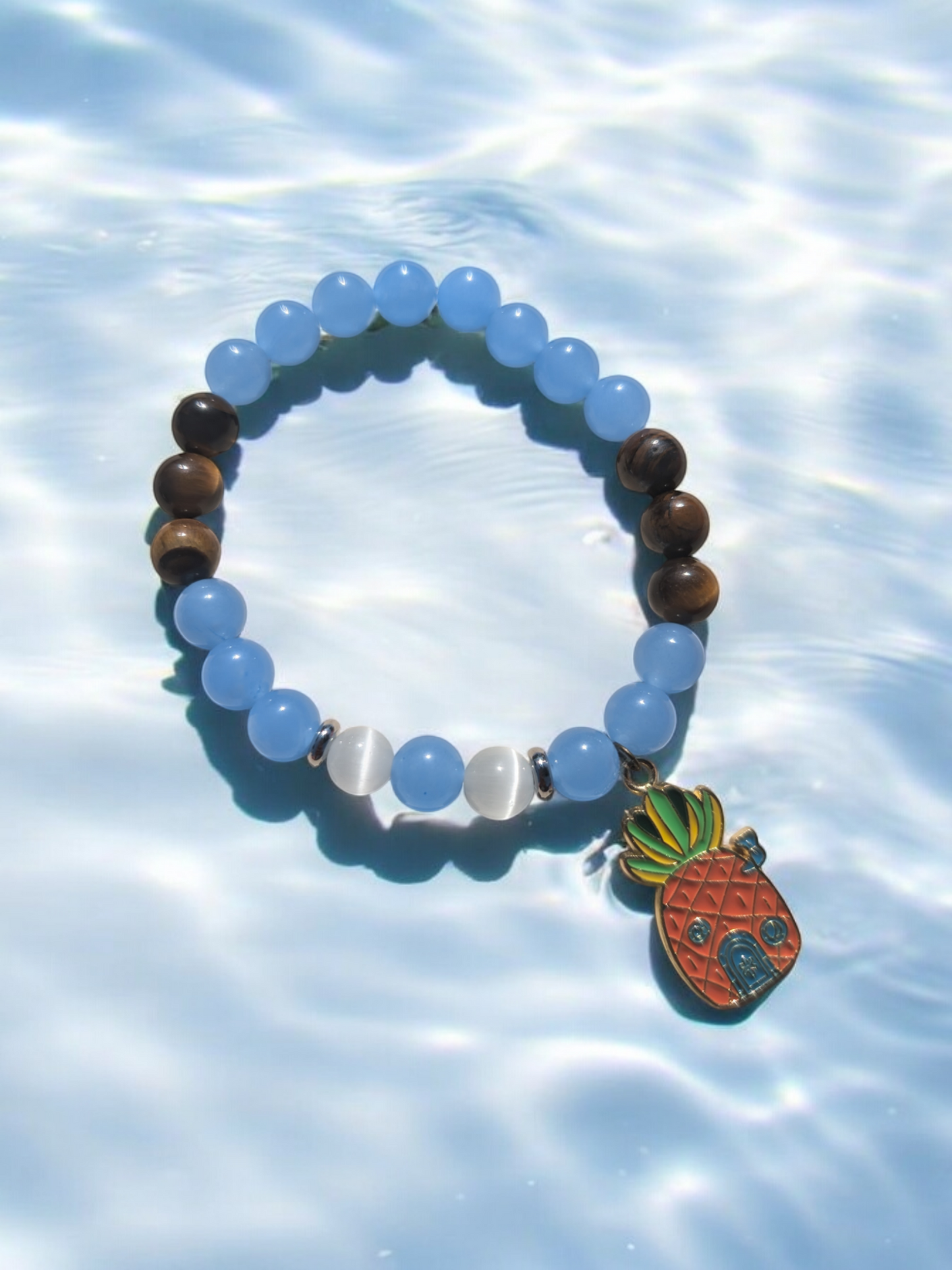 Cartoon Sponge Stone Bracelet (8mm)