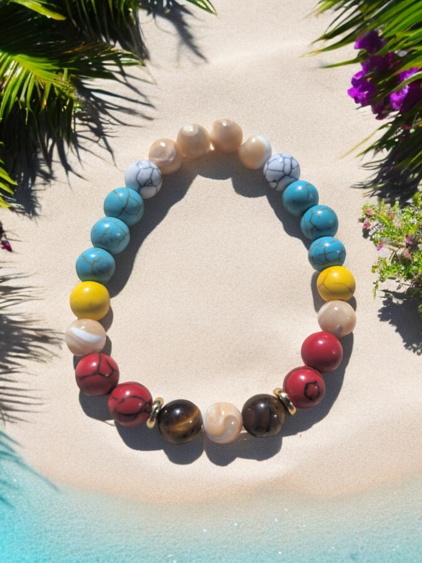 One Piece Inspired Stone Bracelet (8mm)