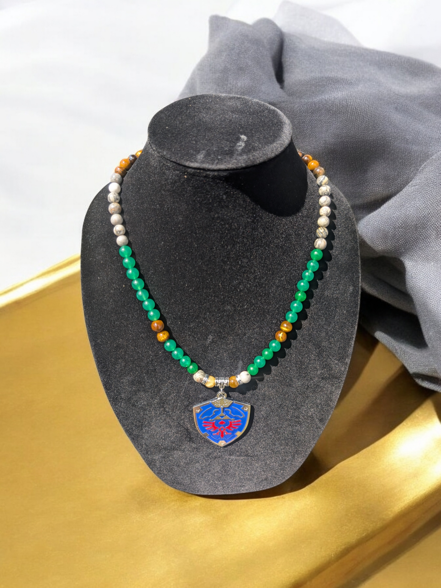 Video Game Link Inspired Stone Necklaces (8mm)