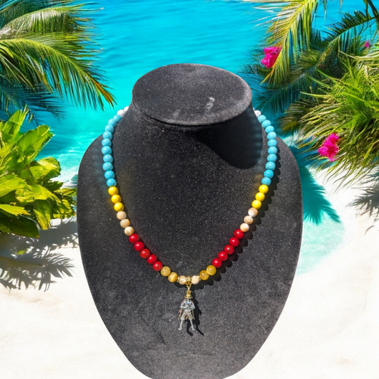 One Piece Inspired Charmed Stone Necklace (8mm)
